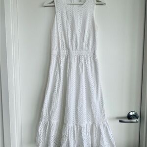 JCrew Elegant White Eyelet Dress Size 0
